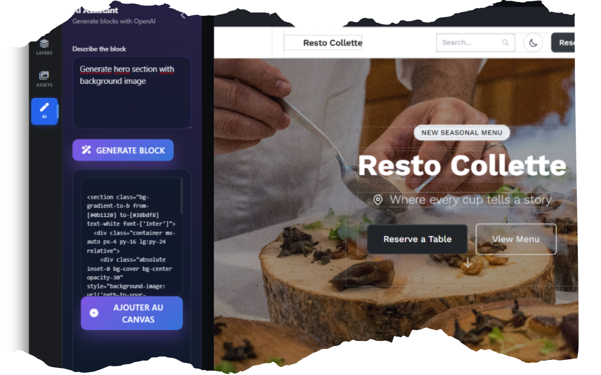 Studio Orfolio - Générateur IA de sections web professionnelles en quelques secondes